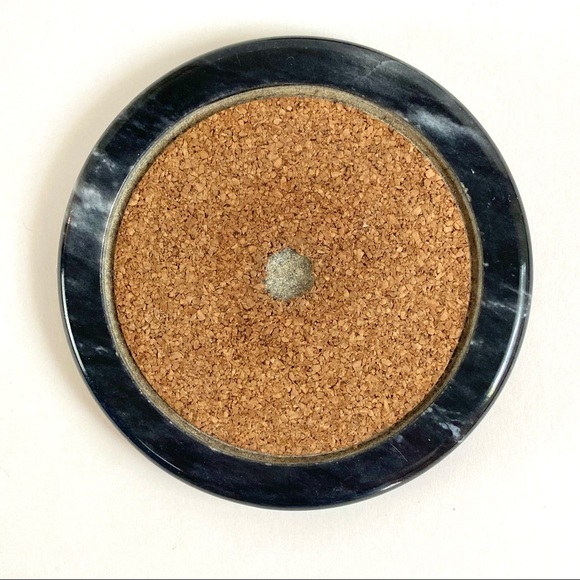 Black Iron Scroll Coaster Holder with Marble Coasters - Picture 10 of 14